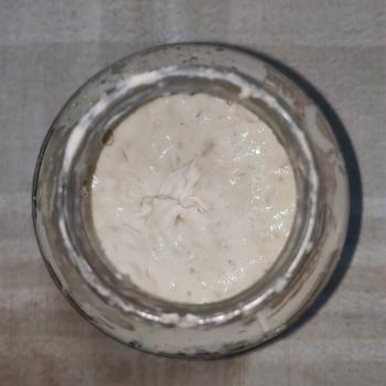 Mediterranean sourdough jar shot